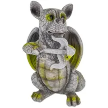 Kremers Schatzkiste Gartenfigur Gartenfigur Drachenkind Armor mit Pfeil und Bogen bunt