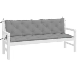 vidaXL Bankauflage 180 x 50 x 7 cm grau 2 St.