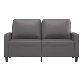 vidaXL 2-Sitzer-Sofa Grau 120 cm Kunstleder