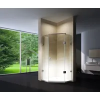 Bernstein Duschkabine Bernstein EX415 Fünfeckdusche Nano Echtglas 90x90x195cm