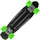 Star-Skateboard Kicktail grün/schwarz