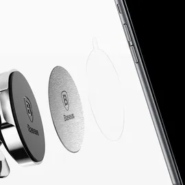 Baseus Magnet phone holder Iron Suit kit Schwarz/Silber