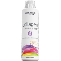 Best Body Nutrition Collagen Liquid plus Vitamin C, Red Currant, Kollagenliquid mit Fortigel und Vitamin C, 500 ml Flasche