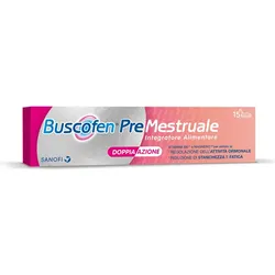 Buscofen Premenstrual Food Supplement, Magnesium, Vitamin B6, Vitamin E, Calcium, für die Tage vor dem Zyklus, 15 wirksame Kapseln.