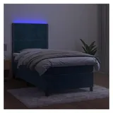 vidaXL Boxspringbett 100 x 200 cm Dunkelblau