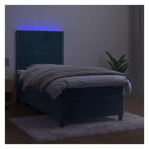 vidaXL Boxspringbett 100 x 200 cm Dunkelblau