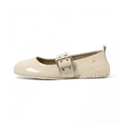Art für Damen. 1174211ZZ003_020 1742 Nantes beige Leder Ballettpumps (37), Wohnung, Schnalle, Lässig