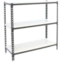 simonclick Metallregal 1000 x 90 x 40 cm Anthrazit/Weiß