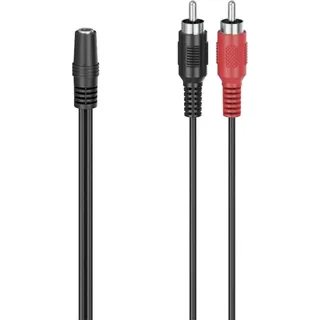 Hama Audio Adapter 2 Cinch-Stecker - 3,5mm Klinken-Buchse 0,10m (00205186)