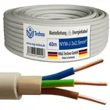 M&G Techno 40m NYM-J 3x2,5 mm2 Mantelleitung Feuchtraumkabel Elektrokabel Kupfer Made in Germany