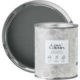 MissPompadour Kreidefarbe für Möbel grau 750ml, Comfort Grey - Holzfarbe, Holzlack matt innen - Möbellack, Möbelfarbe ohne Schleifen - Kreidefarbe für Holz - CosyColours