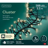 Lumineo LED-Lichterkette Cluster 588 LED 5,5 m warmweiß schwarz