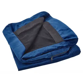 Beliani Bezug für Sessel Bernes Samtstoff Marineblau