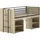 Vipack Stauraumbett Sam 90 x 200 cm Eiche dekor beige