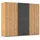 Rauch Schwebetürenschrank SCALE-WOOD 271 x 223 x 68 cm Schwarz