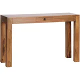 FineBuy Konsolentisch 120 x 40 x 0 cm Braun