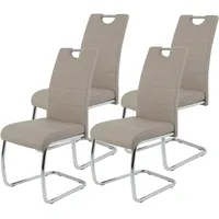 Hela Schwingstuhl Flora Kunstleder cappuccino 4er Set