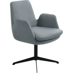 K+W Komfort & Wohnen Drehstuhl »Cube«, Leder CLOUD, Rückholfunktion, Untergestell schwarz K+W Komfort & Wohnen aqua 54 + schwarz