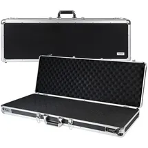 HMF Alu Transportkoffer Rasterschaumstoff 96 x 36 x 12 cm Schwarz