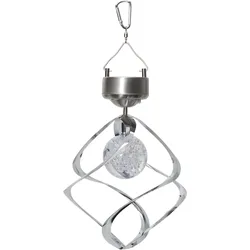 Best Season LED-Solar-Windspiel, Wind Mill, silber