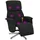 vidaXL Massagesessel mit Fußteil Stoff 91 x 105 x 91 cm Schwarz drehbar mit Kissen