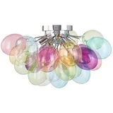 LUCANDE Deckenleuchte Diborah, bunt, Glas, Ø 50 cm, G9