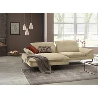 W.Schillig Ecksofa »enjoy&MORE, Designsofa, elegant und bequem, L-Form«, Sitztiefenverstellung, Füße schwarz pulverbeschichtet, Breite 294 cm beige