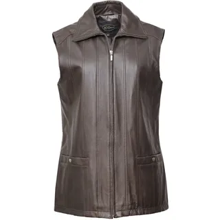 Lederweste JCC "D22", Damen, Gr. 42, braun, Obermaterial: 100% Lammleder / Futter: 100% Polyester, Westen
