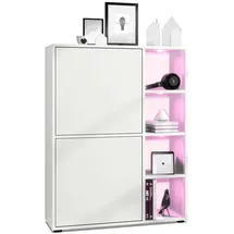 Vladon Highboard 79 x 105,5 x 35,5 cm Weiß