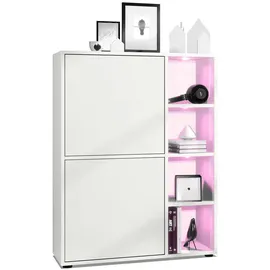 Vladon Highboard 79 x 105,5 x 35,5 cm Weiß