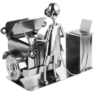 Brubaker Schraubenmännchen Automechaniker - Handarbeit Eisenfigur Metallmännchen - Metallfigur Geschenk für Mechaniker, KFZ-Mechatroniker, Tuner und Auto Bastler