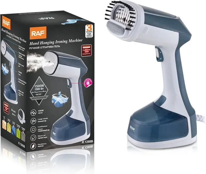 RAF 1500 W Handdampfglätter, leistungsstarkes Dampfbügeleisen mit Dampfstoßfunktion, tragbare Hand-Bügelmaschine zum Aufhängen für Zuhause, Reisen und alle Stoffe