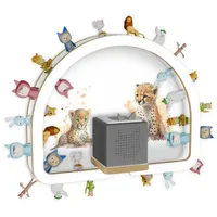 Holzura Kinderregal Tonie Regal Regenbogen mit magnetischem Rahmen für Toniefiguren bunt