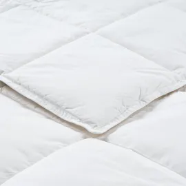 Beliani Bettdecke Weiß Japara Baumwolle Entendaunen Extra Warm geräuscharm luftdurchlässig leicht Winter Schlafzimmer