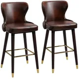 Homcom Barhocker PU braun 2er Set