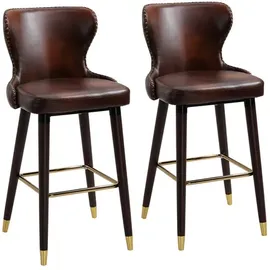 Homcom Barhocker PU braun 2er Set