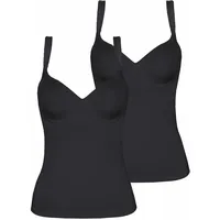 VIANIA 2er Pack BH Hemd Basic in schwarz schwarz