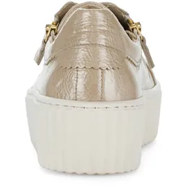 Gabor Damen Plateau-Sneaker Beige/Gold 40