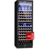 Klarstein - Weinkühlschrank, 2 Zonen Getränkekühlschrank, 425L Einbau-Weinschrank Schmal, Wein-Kühlschrank mit Glastür, Indoor/Outdoor