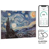 Klarstein Infrarotheizung mit Thermostat, 500W Elektroheizung, Smart Home Bild-Infrarotheizung zur Wandmontage, IR mit IoT/WiFi App-Control, Feucht... - Bunt