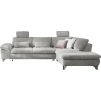 die planbar Eckcouch Cord 3-Sitzer Grau