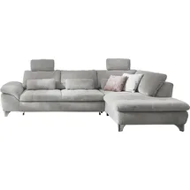 die planbar Eckcouch Cord 3-Sitzer Grau