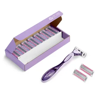 BIC Click 5 Soleil, Rasierer Damen, Nassrasierer mit 10 Wechselklingen mit je 5 Klingen, mit Aloe Vera & Vitamin E, aus recyceltem Material