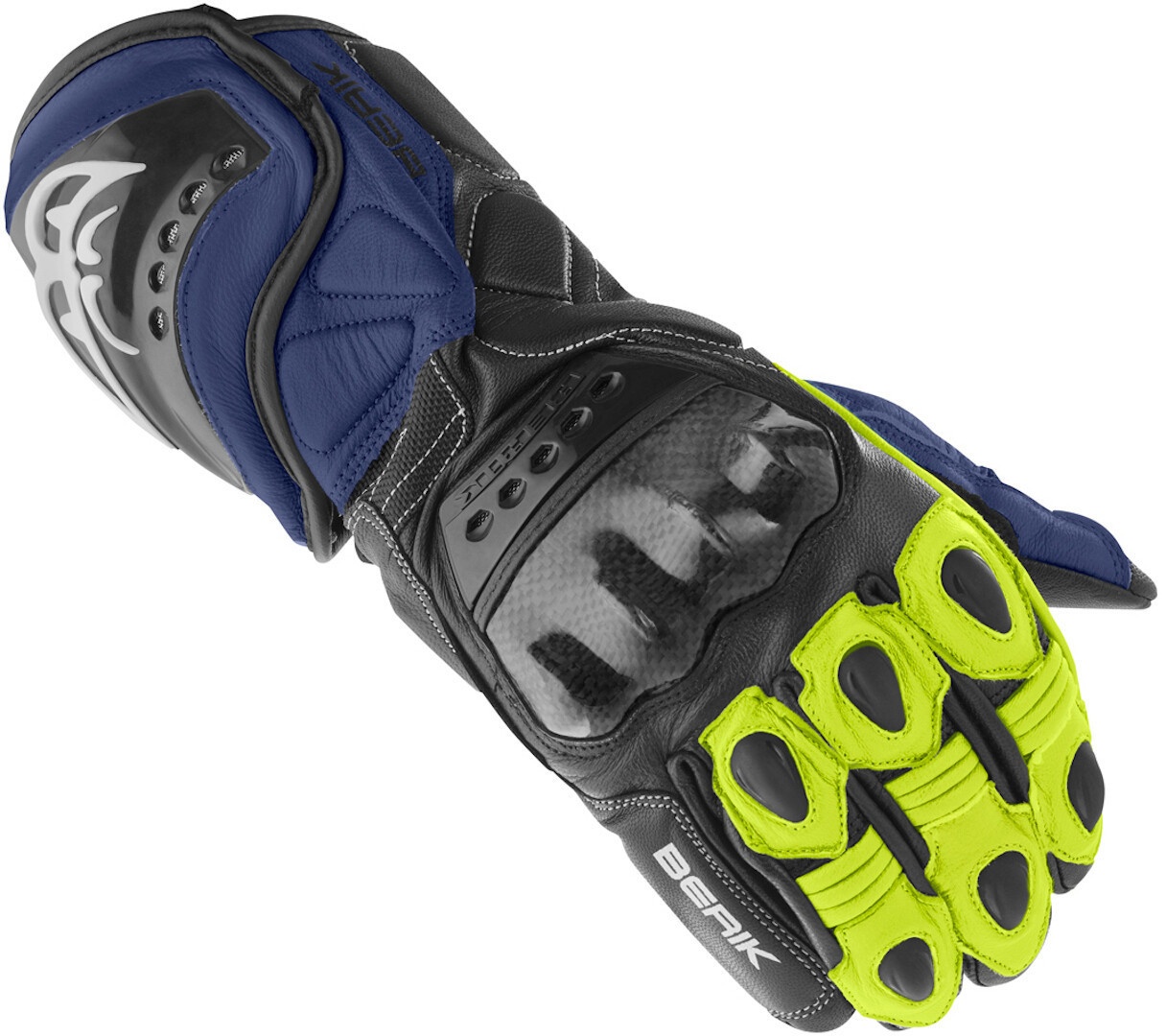 Berik TX-1 Motorfiets handschoenen, zwart-blauw, 3XL