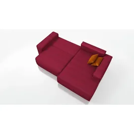 mebloland Ecksofa TOR mit Schlaffunktion. Farbe: Red. - Rot