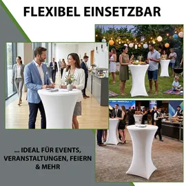 Trutzholm Stehtischhusse Weiß Ø 60 cm 5er Set