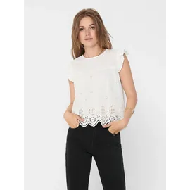 Only Onlsilla Life S/L Frill Top Weiß XS