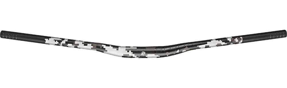 Ergotec Low Riser Bar 31.8mm Lenker 800mm breit 15mm Rise 12° Back-Sweep Alu 7050 schwarz sand Pixel Safety Level 6+ MTB