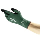 Ansell HyFlex 11-842 Professionelle Arbeitshandschuhe, Rutschfeste Nitril-Beschichtung, Industrie-Schutzhandschuhe für Mechanik und Werkstatt, Touchscreen, Schwarz, Größe S (12 Paar)