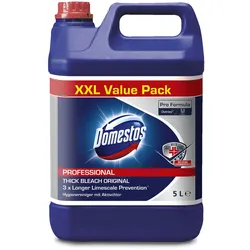 Pro Formula Domestos Professional Original Hygienereiniger mit Aktiv-Chlor für Reinigung, Desinfektion und Bleiche für Küche, Bad und Wäsche, 5L Kanister